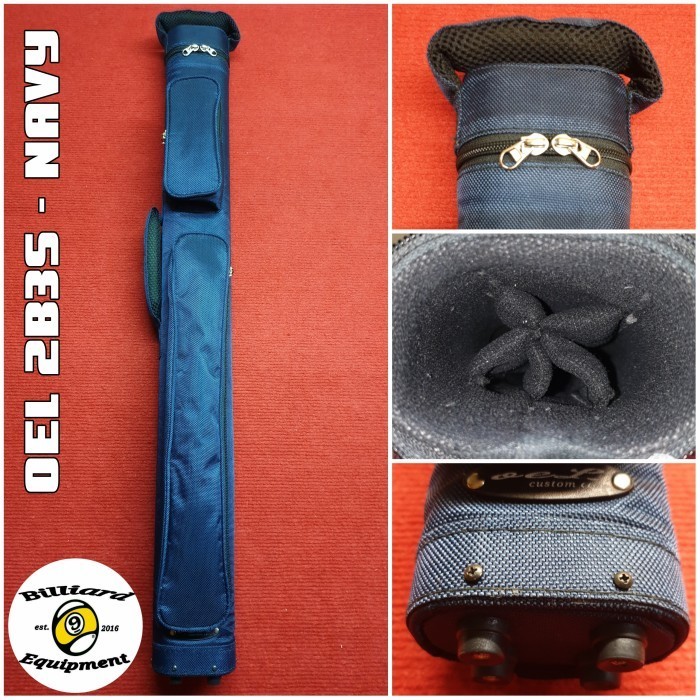 OEL CUSTOM CASE 2X3 - NAVY TAS BILLIARD CUE CASE BILLIARD