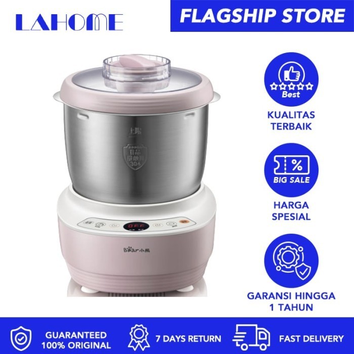 Lahome Bear Adonan 3.5L Stand Xer 304 Stainless Steel Bowl Dough