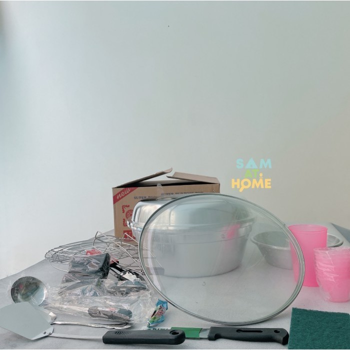 Panci Ajaib / Panci Tatung Tutup Datar + Tutup Kaca