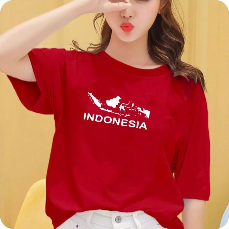 K1Z Baju Indonesia Merdeka / Baju 17 Agustus / Baju Kemerdekaan Indonesia / Kaos Oblong Pria Wanita