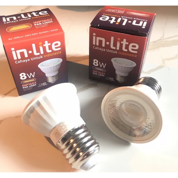 LAMPU LED SPOTLIGHT INLITE 8 WATT 8W PAR COB NG E27 INP1607 SOROT