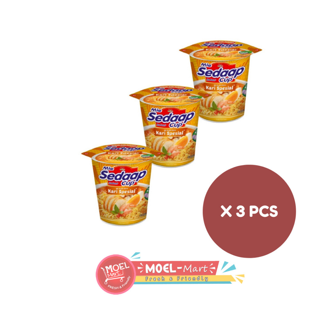 

SEDAAP Mie Cup Kari Ayam Spesial 3pcs x 81gr