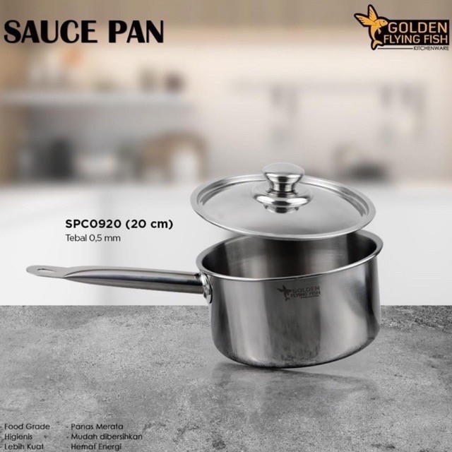 Golden Flying Fish - Panci Sauce Pan Stainless Steel 20Cm