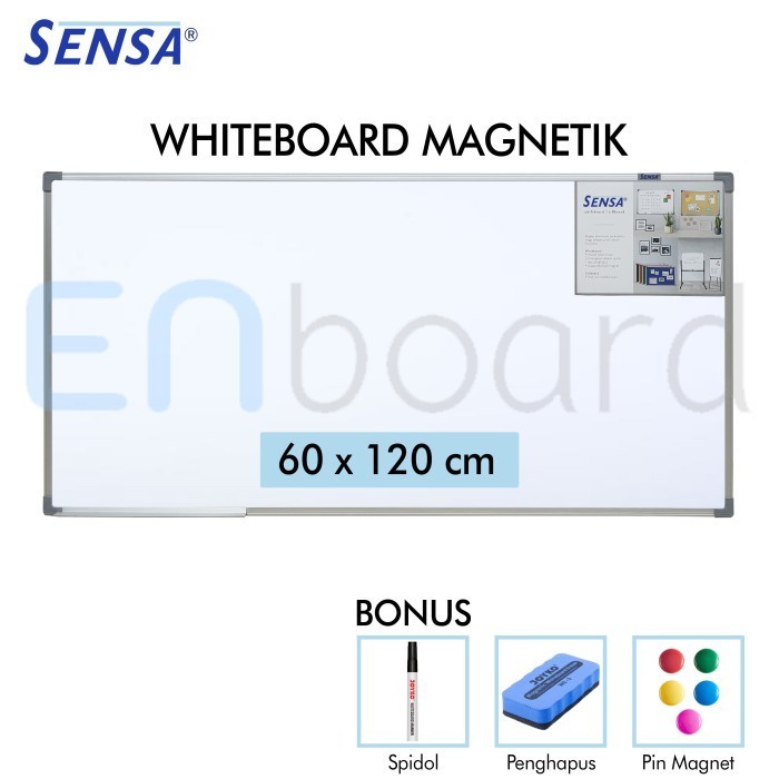 

Papan Tulis Whiteboard Gantung Magnet Single Face Sensa 60 X 120 Cm