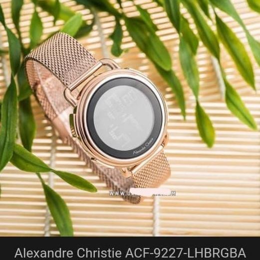 Alexandre Christie AC 9227 LH BRGBA Unisex Digital Dial Rose Gold Mesh