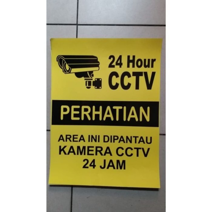 

Sign Label Stier 24 Hour Perhatian Area Dipantau Cctv 4030Cm