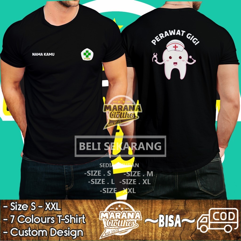 Kaos Perawat Gigi PTGMI Logo Gratis Nama Kamu DB Kaos Distro