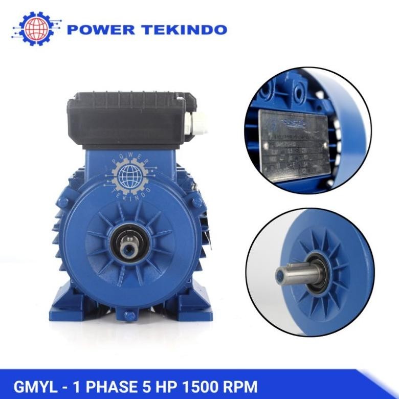 CODE123 - Famoze Pro Dinamo 1 Phase 5 HP 1400 RPM GMYL Eelectric Motor 5 PK