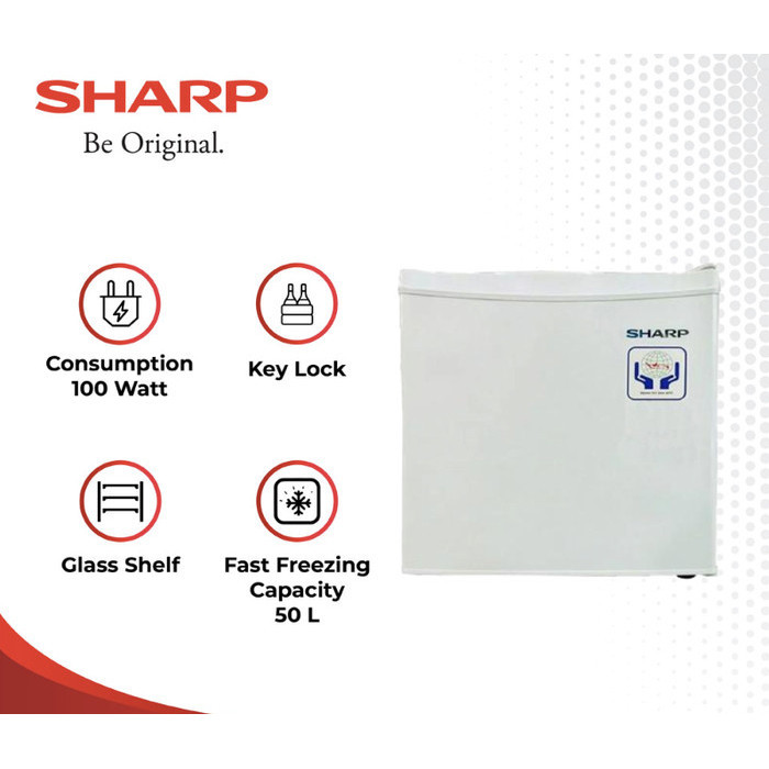 SHARP KULKAS MINI 40 LITER SJ50MBXW SECOND/ BEKAS