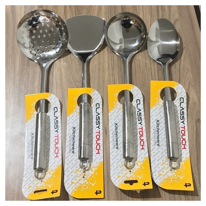Spatula Stainless Steel 304 Set Sodet Sutil Set Stainless Isi 4 Pcs
