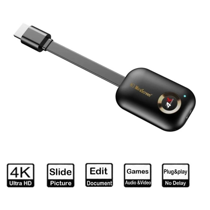 Mirascreen G9 Plus Hdmi Wireless Display Dongle 5G Dual Band 4K