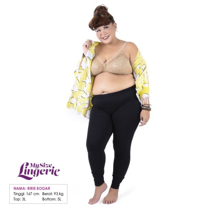 BARU MY SIZE - BRA BH BROKAT UKURAN BESAR COKCB296 - COKELAT MUDA,42B