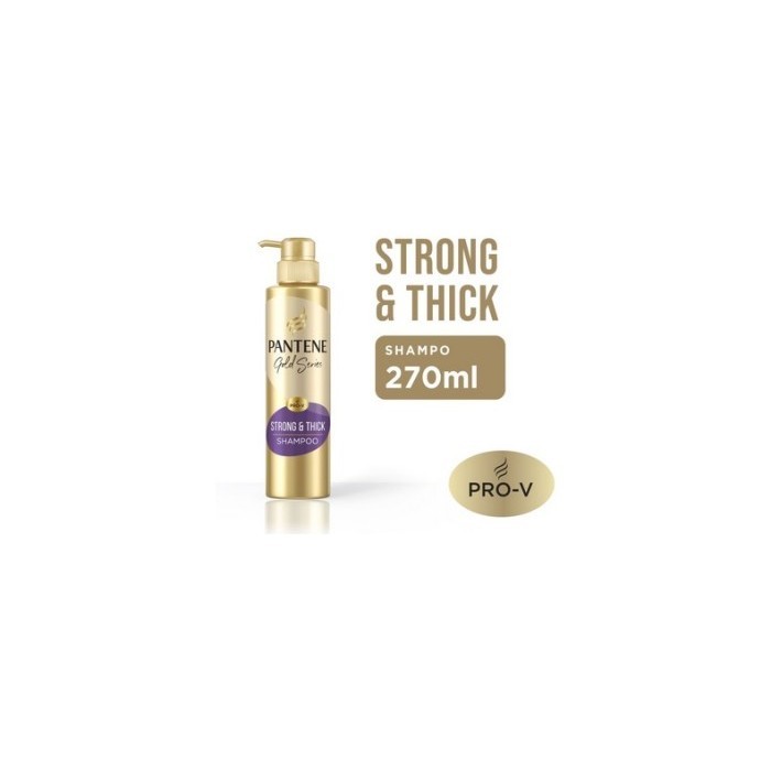 Pantene Shampoo Gold Series Strong And Thick 270Ml