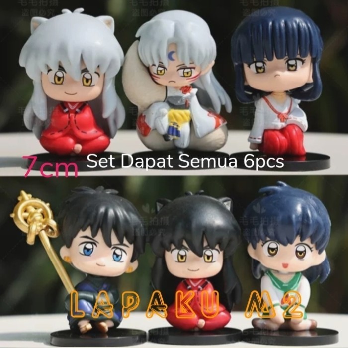 Action Figure Inuyasha Kagome kikyo Set 6pcs
