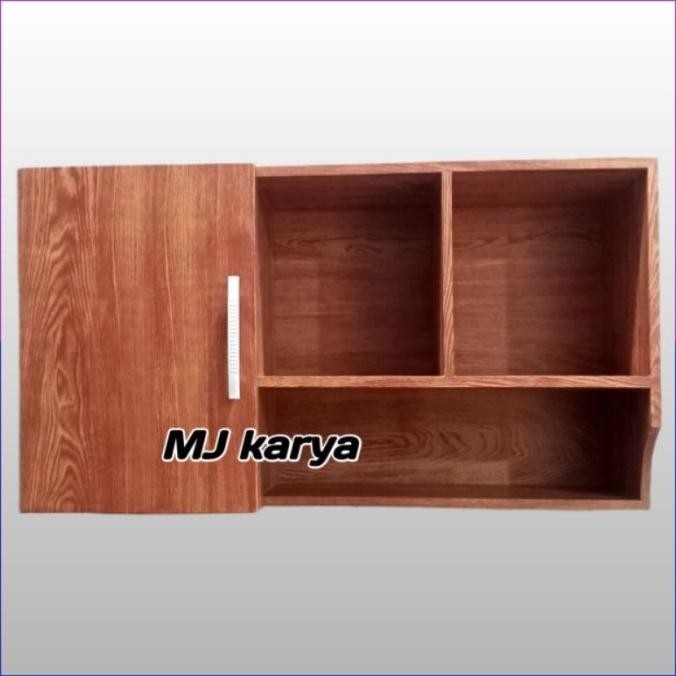 Rak Lemari Tempel Gantung Dinding Kayu Solid Jati Belanda Atau Pinus Genhans12