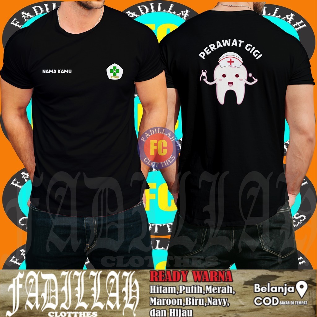 Baju Kaos Perawat Gigi PTGMI Logo Gratis Nama Kamu DB Kaos Distro