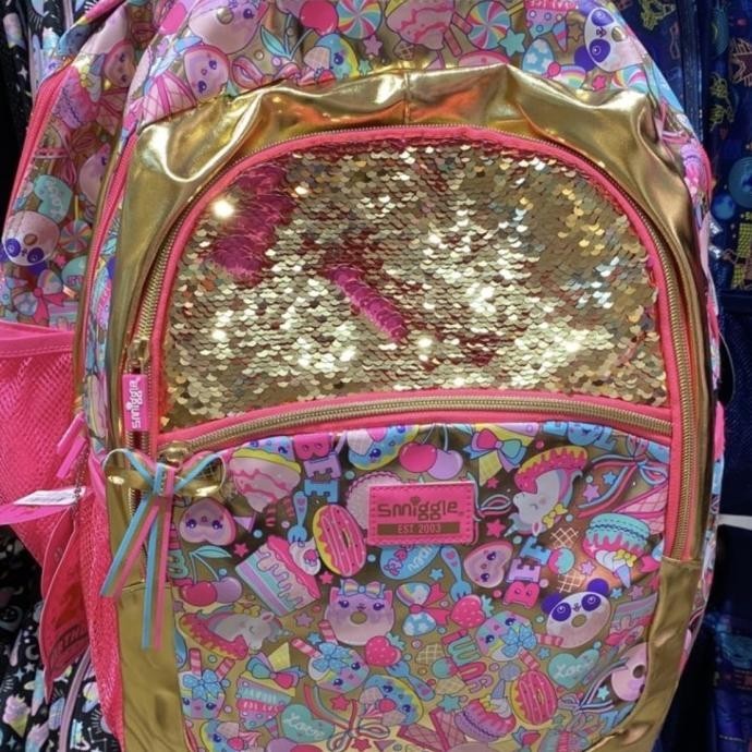 Smiggle Backpack Unicorn Gold Series Tas Anak Sd Original Diskon