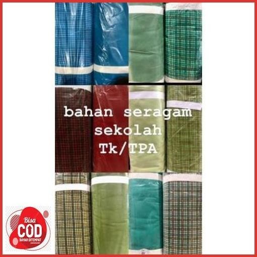 Promo Kain Kotak-Kotak/Polos Seragaman Sekolah Tk,Dll Terlaris