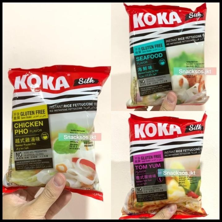 

[Pack] Koka Silk Gluten Free Rice Fettuccine Seafood Tomyum Chicken