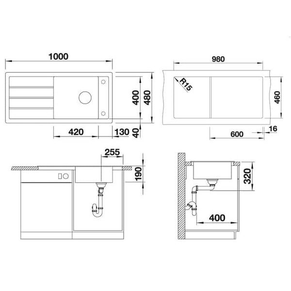 Blanco Mevit Xl 6 S Premium Sink Bak Cuci Piring Modern Blanco Mevit Xl 6 S Premium Sink Bak Cuci