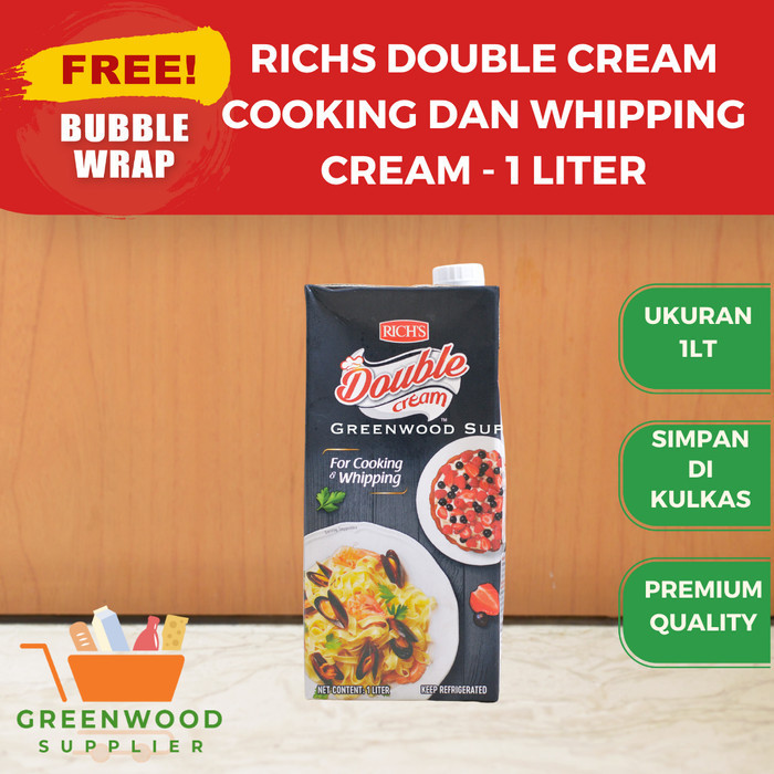 

Brom [Karton] Richs Double Cream Cooking Whipping Cream 1Lt