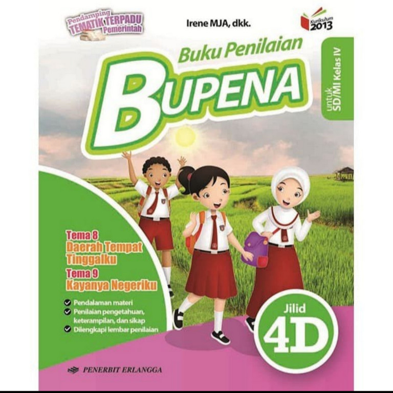 BUKU BEKAS BUPENA KELAS 4D SD ERLANGGA K13 REVISI