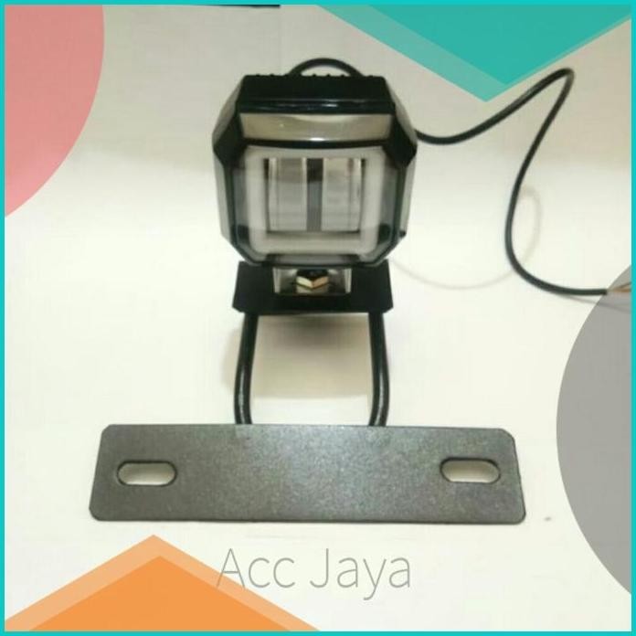 Breket Lampu Plat Nomor Rx King + Lampu Tembak Daymaker Mini Kotak RXK