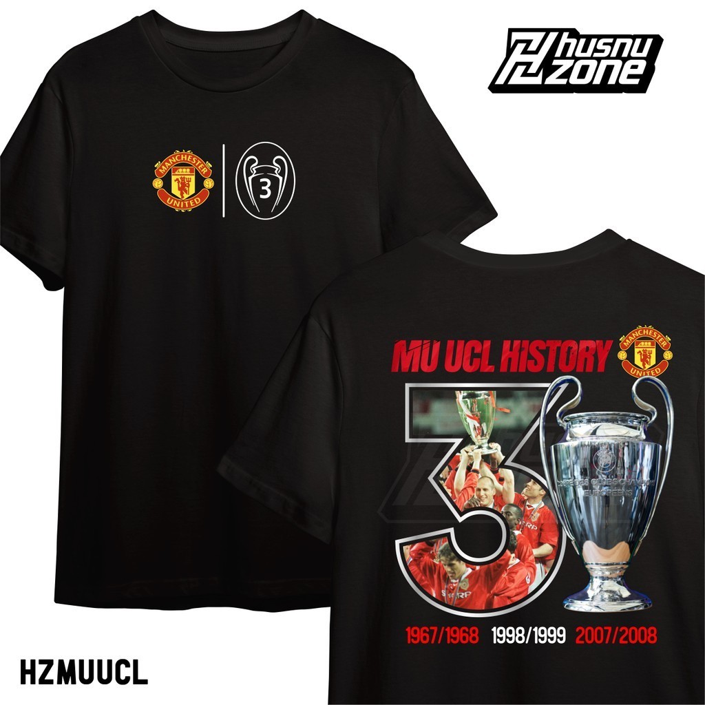 Kaos MU Manchester United Juara Liga Champions Eropa UEFA Champions League baju fans bola football s