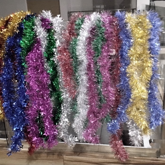 

Ready oke] Rumbai metalik warna warni