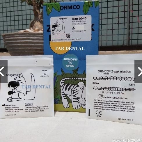 GH Karet elastik kangguru / kangaroo ormco / Karet elastik ortho behel / dental rubber band elastic 