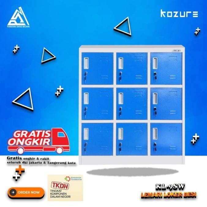 

Loker Besi Pendek 9 Pintu Kozure Kl-9Sw Untuk Sekolah Kualitas Premium