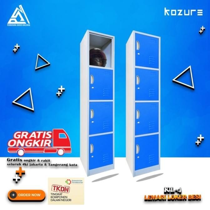 

Lemari Loker Besi 4 Pintu Kozure Kl4 Biru Kualitas Premium