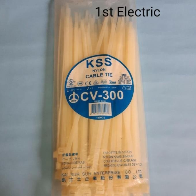 

Kabel Tis Cv300 Cable Ties Cv-300 (300X7.6) Putih Kss Original Kualitas Premium