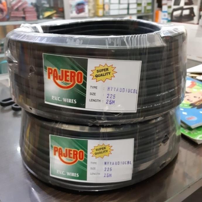 KABEL LISTRIK SERABUT 2X2,5 PAJERO HITAM 25 METER / Pajero Hitam 2x2.5