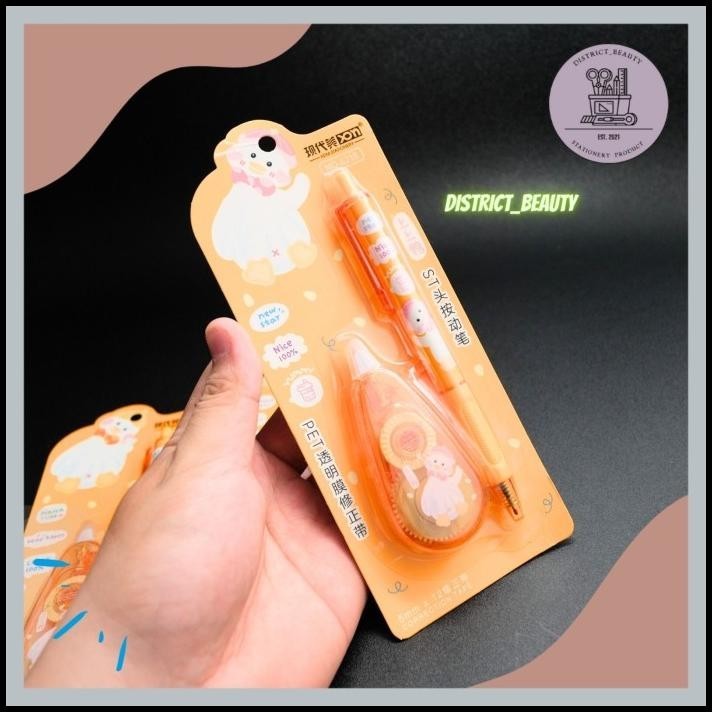 

GRATIS ONGKIR CORRECTION TAPE 2 IN 1 DUCK ORANGE XDM 6218 TIP EX ROLL OREN + PULPEN !!!!