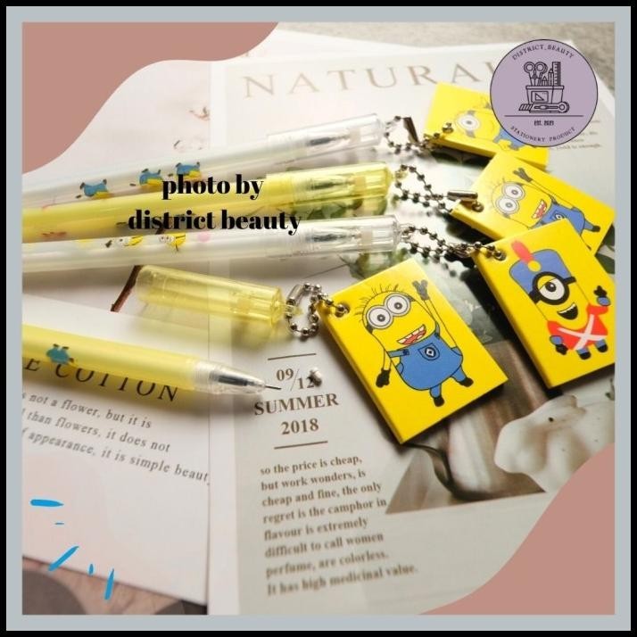 

TERMURAH 6PCS PEN GEL GANTUNG BUKU MINION PULPEN LUCU UNIK MURAH KARTUN KUNING !!!