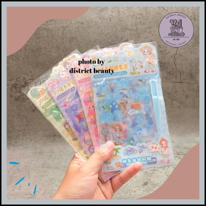 

DISKON STIKER DIY AESTHEHTIC LENGKAP ISI STIKER PENJEPIT GANTUNGAN ANTI AIR !!!!!
