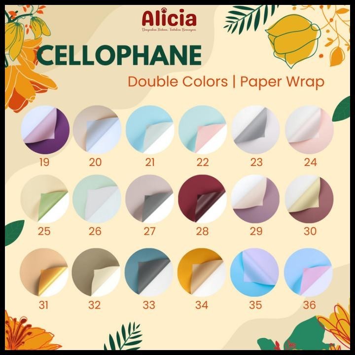 

TERBARU [ PACK ] KERTAS CELLOPHANE BUKET BUNGA [ DOUBLE COLORS ] PART 3 !!!!!!!