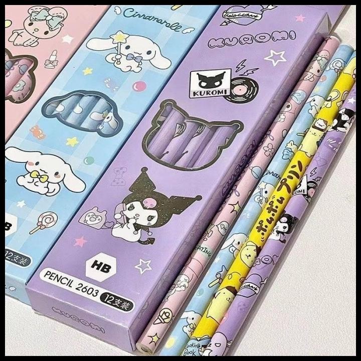 

TERMURAH PENSIL HB KARAKTER SANRIO 1 BOX ISI 12PCS PENCIL KAYU HADIAH ULANG TAHUN MURAH ALAT TULIS SEKOLAH !!!