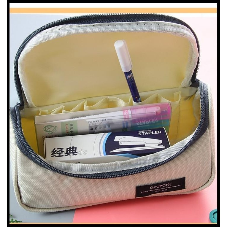 

TERBARU TEMPAT PENSIL KAIN JUMBO OXFORD / PENCIL CASE LARGE CAPACITY SK0100