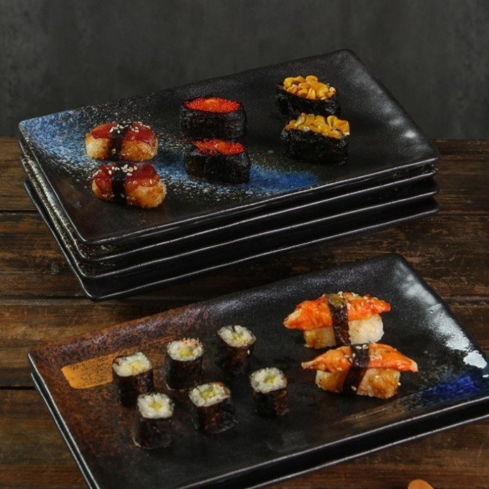 Yui Square Plate 10,5" / Piring Saji Sushi Kotak Keramik Jepang Unik