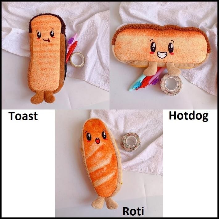 

TERMURAH KOTAK PENSIL / PENSIL CASE ROTI PANGGANG / TOAST BREAD SK0089 !!