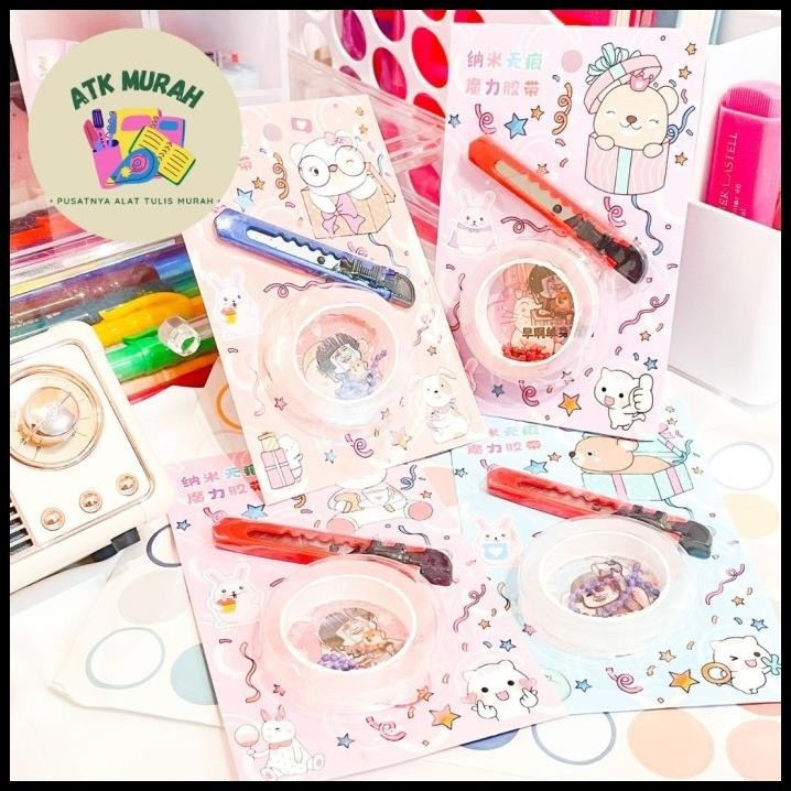 

GRATIS ONGKIR PAKET DOUBLE TAPE SOLATIP DAN CUTTER BERUANG TEDDY BEAR HEWAN ANIMAL !!!!!!!