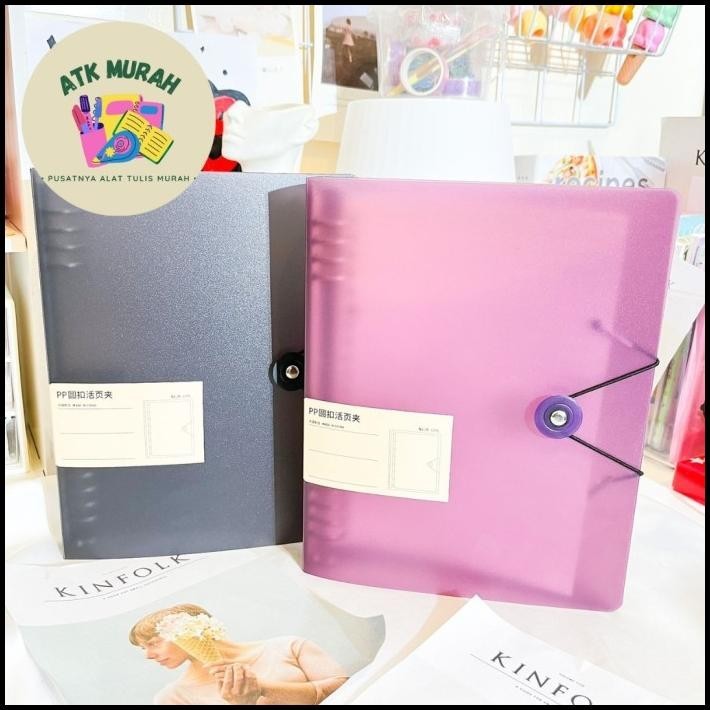 

TERMURAH BINDER NOTE GARIS PLASTIK A5 & B5 SPIRAL RING MODEL BERGARIS BUKU TULI