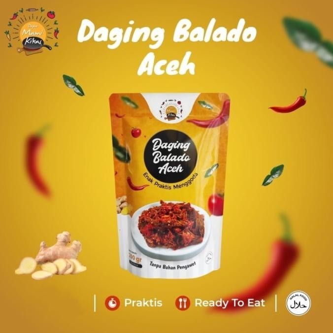 

Dapurmamikikas-Masakan Instan Siap Saji Daging Bumbu Balado Aceh Berat Legaza