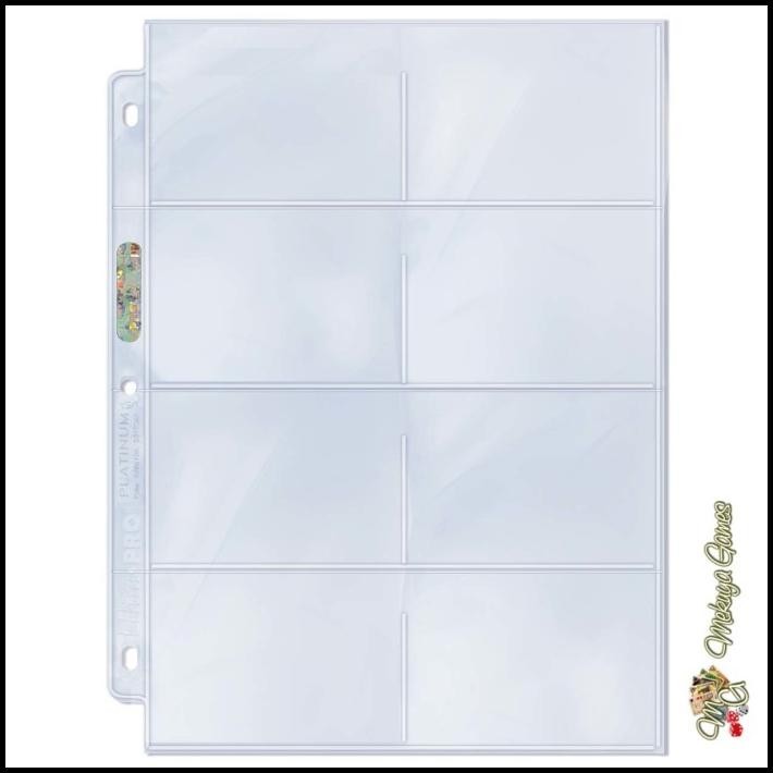 

BEST DEAL ULTRA PRO 8-POCKET PLATINUM PAGE A4 3.5X2.75" 69X98MM 7X10 CARD SLEEVE !!!!!