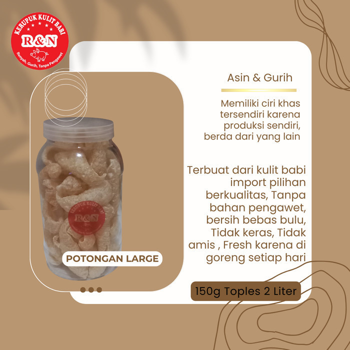 

Kerupuk Kulit/Rambak Babi 2L/150G Cu Jiu Cha Merek R&N