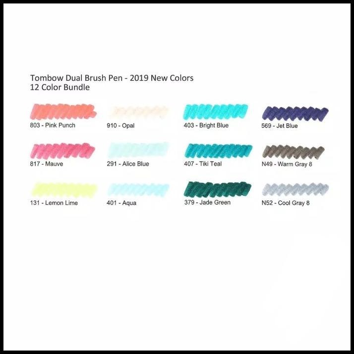 

TOMBOW ABT DUAL BRUSH PEN SET 12 WARNA BARU. BRUSHPEN.