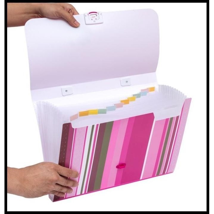 

TERMURAH BANTEX FANCY STRIPES EXPANDING FILE (13 POCKET) FOLIO PINK 3608 19