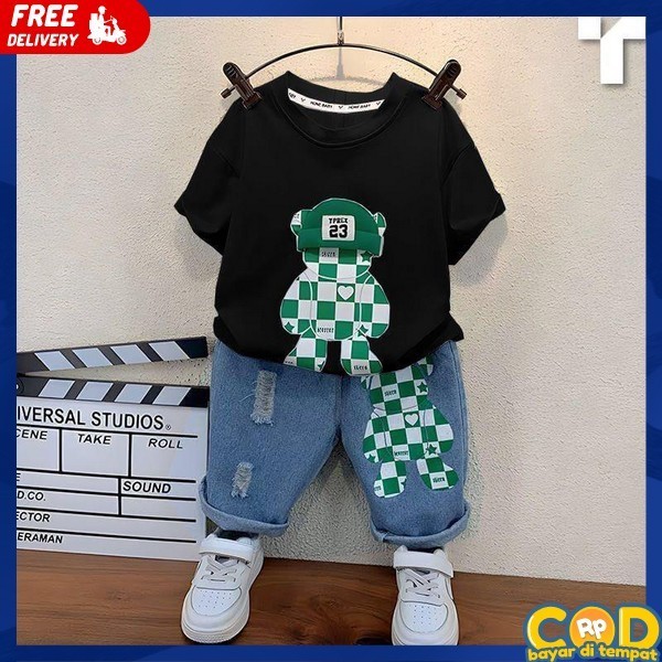 Baju Kaos Anaj Cowok Baju Dan Celana Setelan Oneset Setlsn Baju Bocah Kecil Set Baju 1 Set Kaos Dete